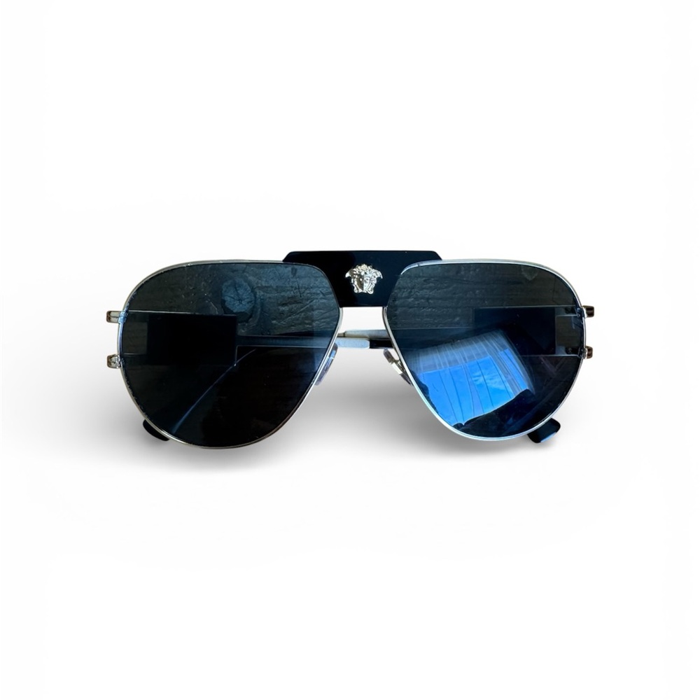 Versace black and gold Aviator Sunglasses for men